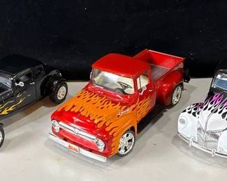 Flamin’ FORD Diecasts Of ‘56 & ‘40 Trucks & ‘32 Coupe * ERTL & Motor Max