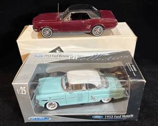 2~ 1:25 Diecast FORD Cars * 1966 Mustang & 1953 Ford Victoria