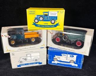 5~ NIB 1:25 Diecast FORD Trucks * 1923 Model TT; 1920 White Van & 3~1930s Coin Banks (2 Are Lim.Ed.)