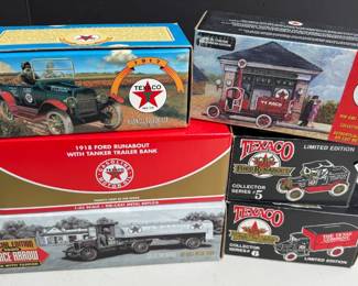 6~ NEW Texaco Diecast Bank Of Various Trucks & Tankers * 1917-1920s Collector’s Series & Lim. Ed.