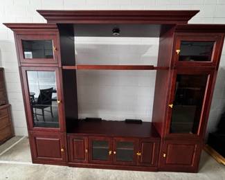 Wooden entertainment center