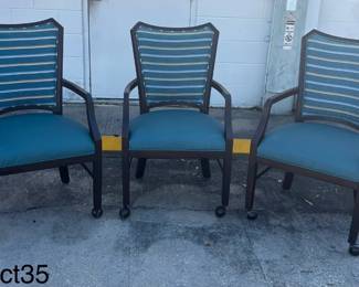 3 Chairs With Wheels