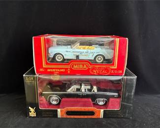 2 New Diecast 1:18 Metal Model Cars * 1965 Mustang * 1961 Lincoln Continental