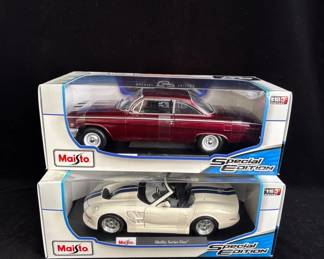 2 New Maisto Special Edition 1:18 Diecast Metal Cars * 67 Bel-Air * Shelby One Series
