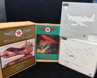 4~ Diecast Plane CoinBanks * Wings Of Texaco ‘40 Grumman Goose & ‘29 Air Express