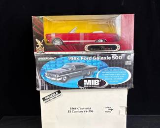 3 New 1:18 Metal Diecast Cars * Limited Edition Men In Black 1964 Ford Galaxie * 66 Mercury * More