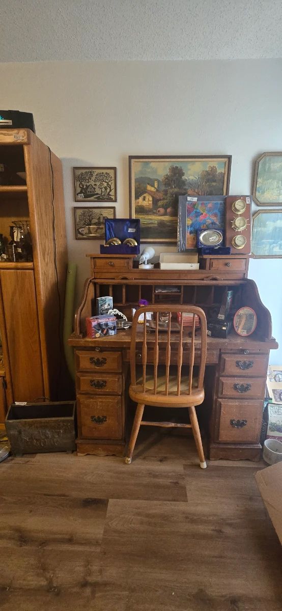 Roll top secretary desk