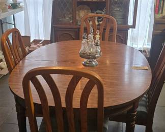 Dining table and china cabinet 