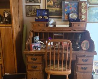 Roll top secretary desk