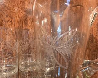 Pitcher and glasses bar set