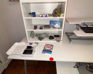 Ikea desk and desk supplies