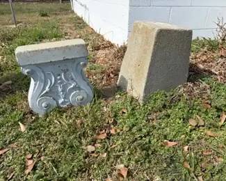 Two Concrete Pedestals