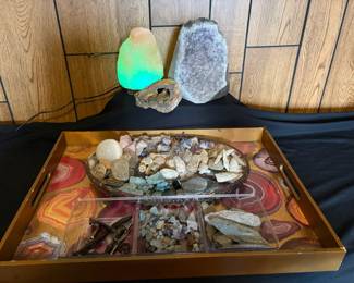 USB Himalayan Salt Lamp, An Amethyst Crystal Geode  More