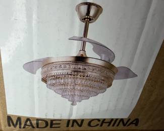 Copper Accented Retractable Ceiling Fan