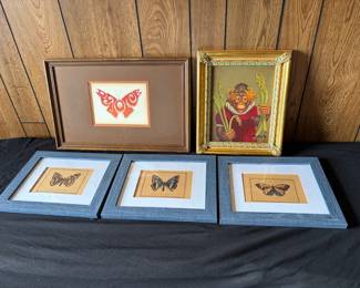Art Featuring Butterflies  A Monkey