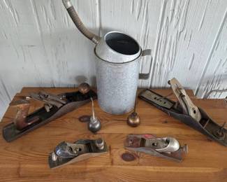 Vintage Hand Planes And Oil Cans