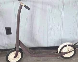 Vintage Happy Time Metal Push Scooter