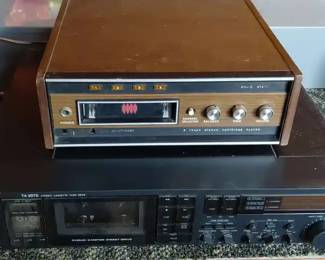 Vintage Eight Track Tape Player And Cassete Tape Player Bundle
