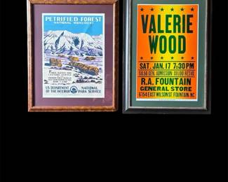 Two Vintage Style Framed Posters