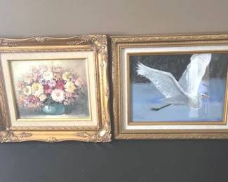 Pair Of Vintage Framed Original Paintings