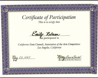 Emily’s Roberson Award