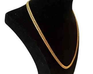 14K Italy Yellow Gold Flat Link Chain Necklace 11.59g * 20”
