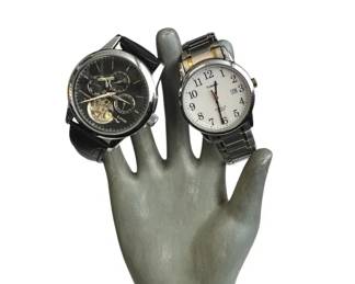 2 Working Men’s Watches * Timex Indiglo WR30M * Lige Automatic Mechanical 1853