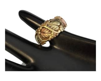 10K Yellow * Rose Gold Leaf Design Ladies Ring 5.58g Size 9