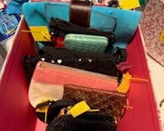 Billfolds, Designer purses, Belts, Hats, Scarves -LOTS of beautiful Designer and  Classic Clothes, and shoes from USA and Abroad
