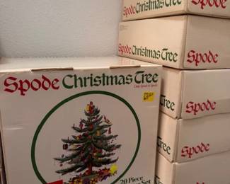 near 100 pieces of Vintage Spode Christmas China Collection