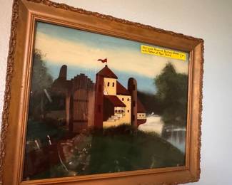 Vintage  Mother of Pearl Castle