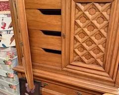 MId-Century Ladies dresser and mens' dresser and double/queen BED FRAME