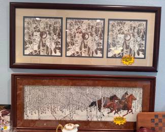 Bev Doolittle Signed and Number prints in wooden frames various sizes