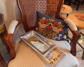 2 Cane living room chairs