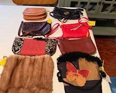 Vintage clutches  of all kinds Right Front  made of Mink