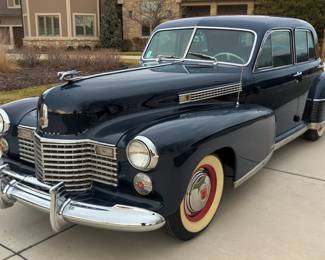 1941 Cadillac Special Fleetwood Model 60 4 Door Sedan, 346 Cubic Inch Flathead V-8 Engine, 3 Speed Manual Transmission, 6 Volt, Blue, VIN #6342703 