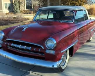 1953 Plymouth Cranbrook 2 Door Convertible, 218 Cubic Inch 100 HP Inline 6 Engine, 3 Speed Manual Transmission With Overdrive, 6 Volt, Red/White VIN #13411531 
