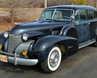 1939 Cadillac 60 Special 4 Door, 346 Cubic Inch Flathead V-8 Engine, 3 Speed Manual Transmission, 6 Volt, Black, VIN #6291504 