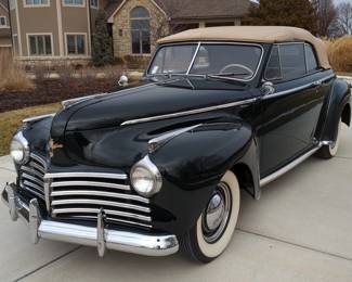 1941 Chrysler Windsor 2 Door Convertible From Bob Lutz Collection, 242 Cubic Inch 108 HP Inline Six Engine, Hydra-Matic 4 Speed Transmission, 6 Volt, Green,VIN #1267, Green 