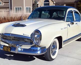 1954 Kaiser Manhattan 4 Door, 226 Cubic Inch Inline 6 With Factory McCulloch Supercharger, 3 Speed Manual With Overdrive, 6 Volt, Green/Cream, VIN #K542001765 