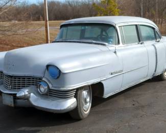 1954 Cadillac Series 62 4 Door, 331 Cubic Inch 230 HP V-8 Engine, 4 Speed Automatic Transmission, Primer Blue, VIN #546261620 