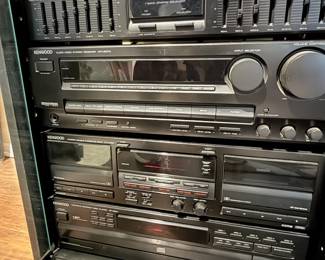Kenwood KD-491F Automatic Turntable, Kenwood GE-291 7-Band Stereo Graphic Equalizer, Kenwood KR-V6070 AV Stereo Home Theater Receiver, Kenwood KX-W891 Double Cassette Deck, Kenwood DP-R891 Multiple Compact Disc Player