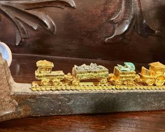 Railroad Spike Train Figurine&nbsp;Art Piece