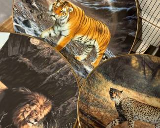 W.S. George W.S. George "The World's Most Magnificent Cats" & "Nature's Playmates" Collector's Plates