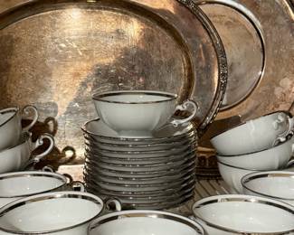 Mitterteich Bavaria Platinum Princess Tea Set