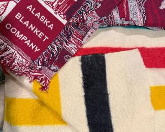 1930s Hudson Bay Company 4-Point Striped Blanket 