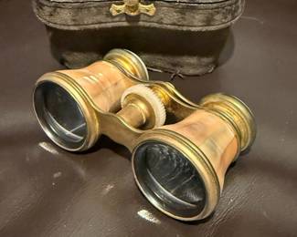 Brass & Mother of Pearl Opera Glasses