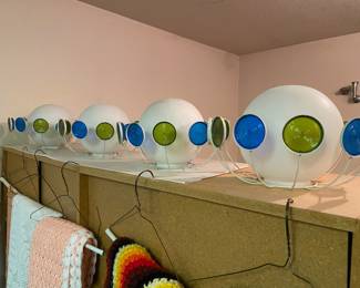 MCM Space Age Design Pendant Light Globes