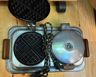 Circa 1920s Double Waffle Iron