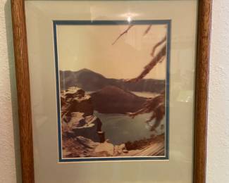 Framed & Matted Crater Lake Photography Print